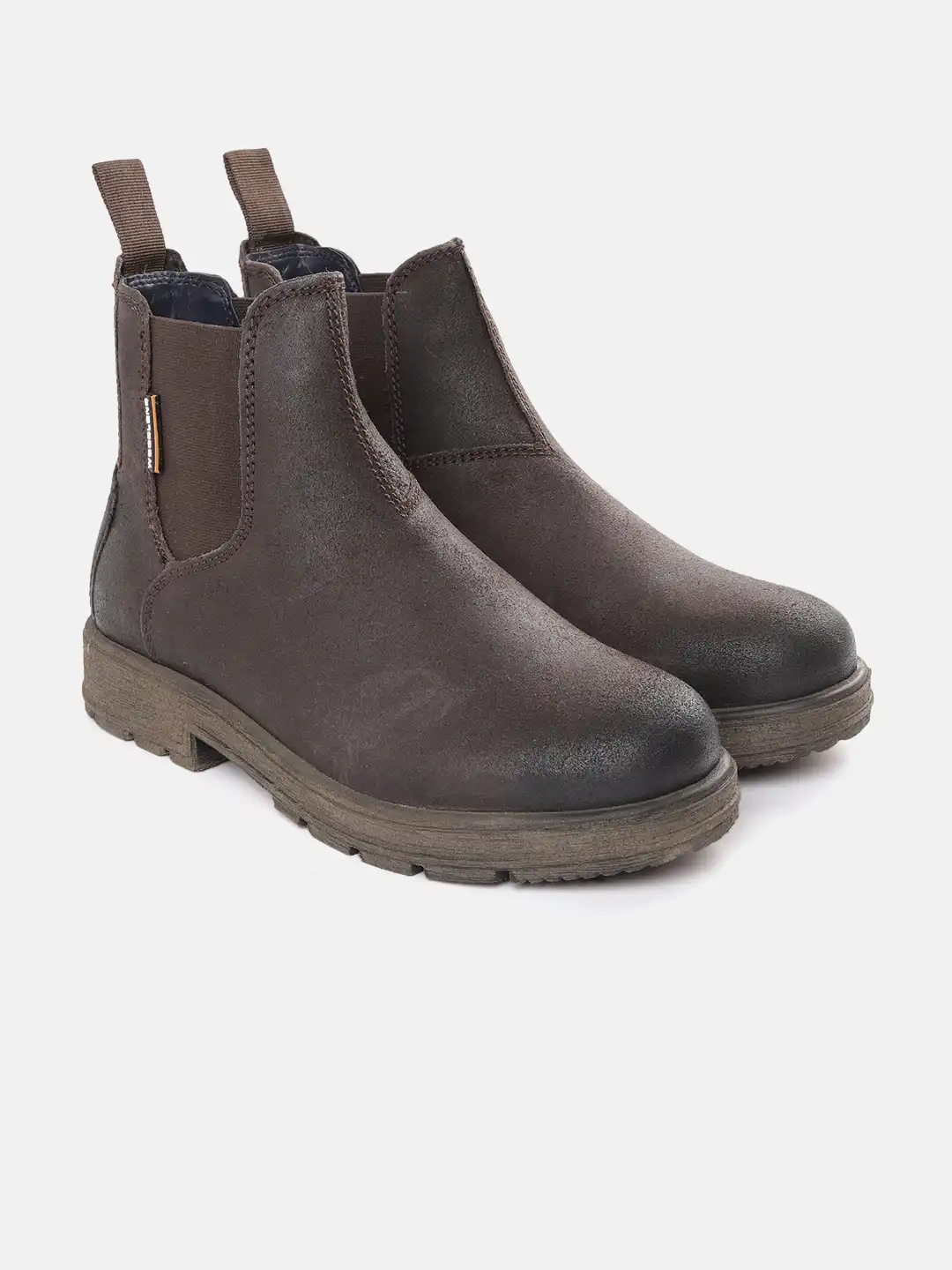 Buy Woodland Men Waxy Suede Mid-Top Regular Boots - Boots for Men
