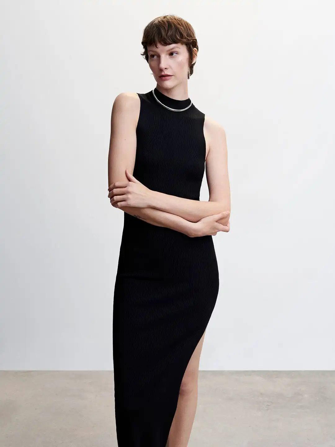 ribbed midi dress mango MANGO