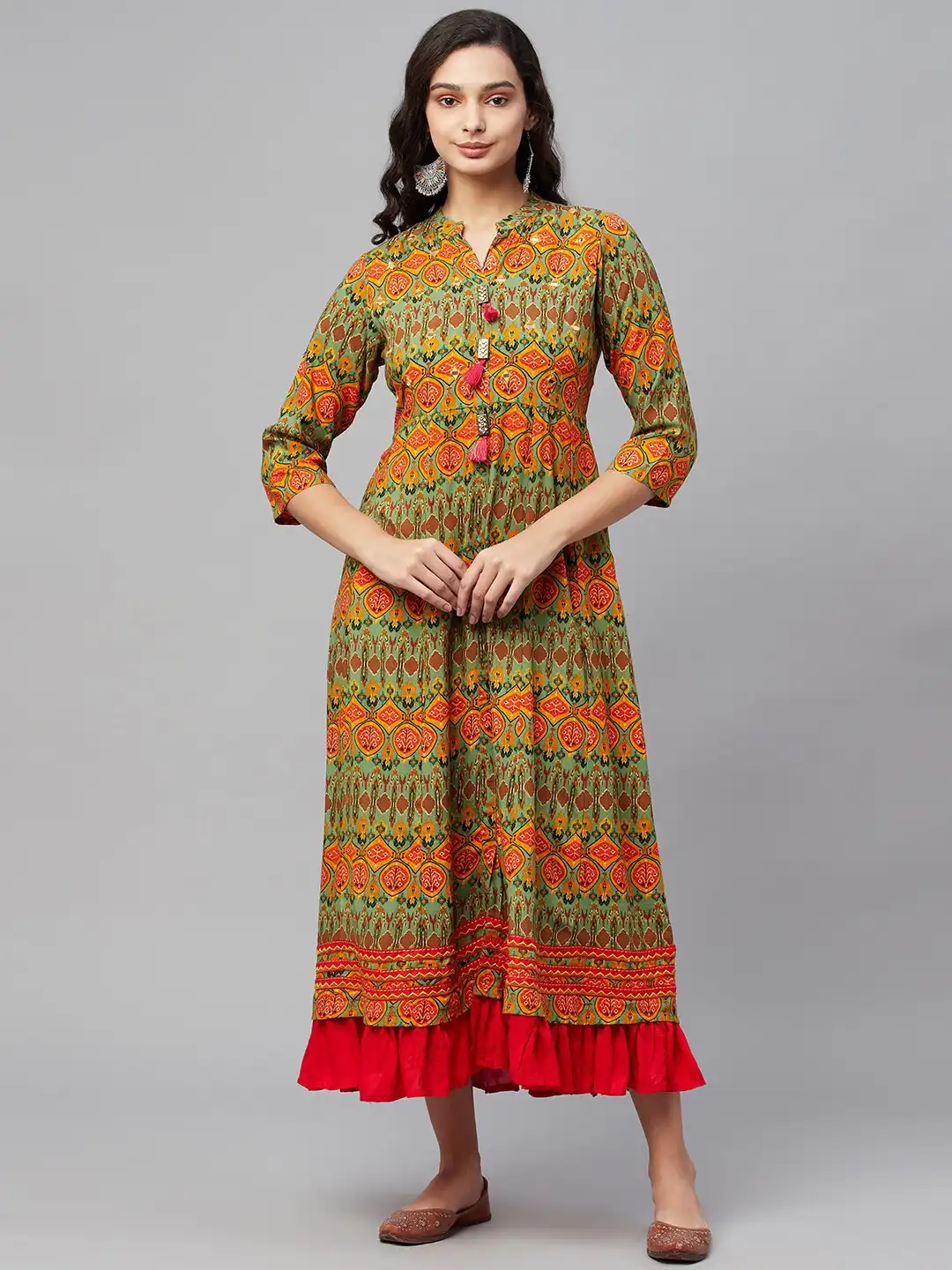 indian ethnic maxi dress Indian silk embroidered maxi dress  Folkloore