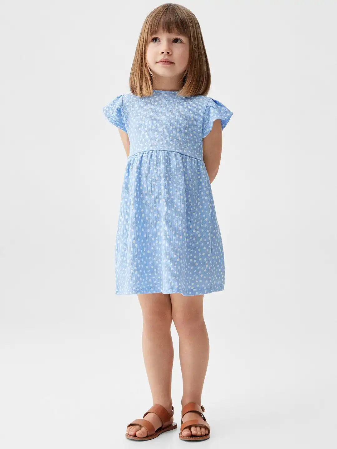 mango flared sleeve polka dot dress Mango Polka Dot Long Sleeve Midi Dress in Black