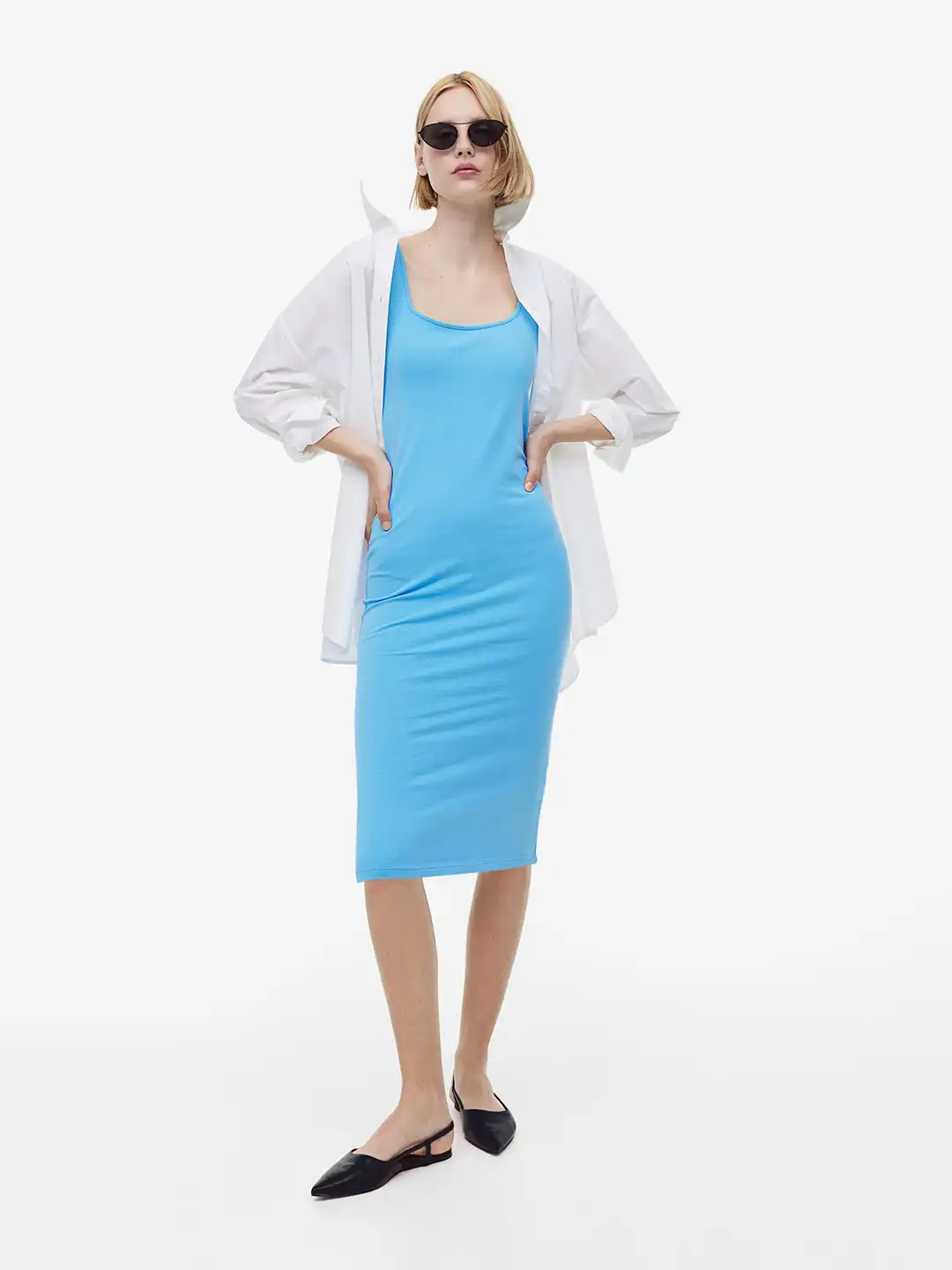 h&m jersey bodycon dress Buy - Dresses for Women 22830362 gauze-midi-dress-seafoam-green