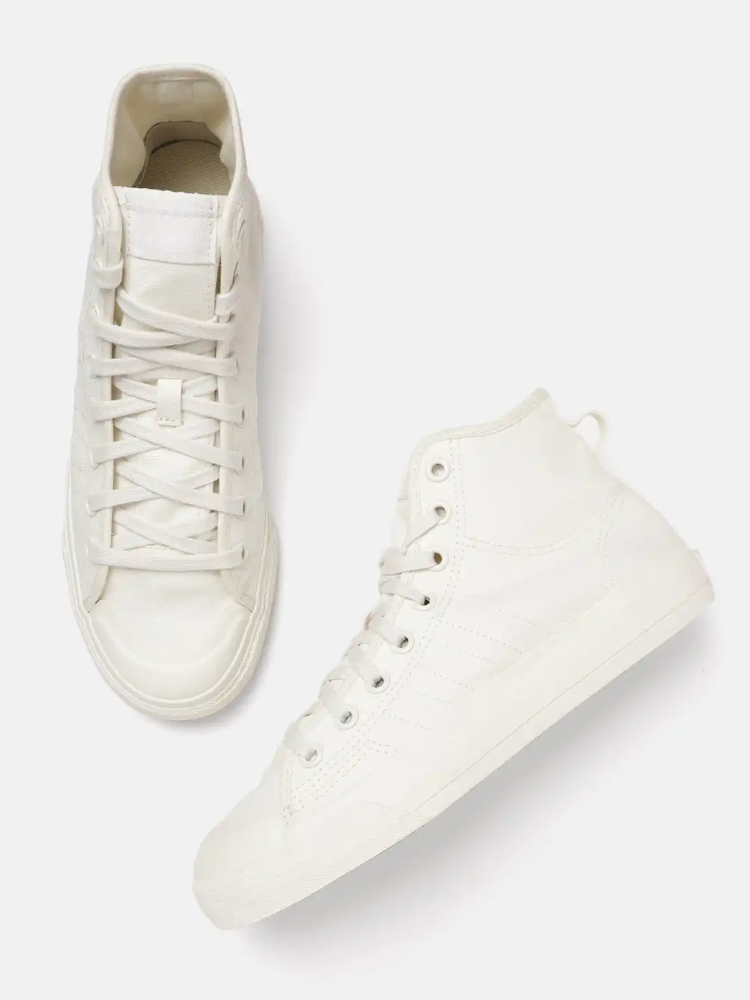 adidas originals nizza hi rf trainers in off white
