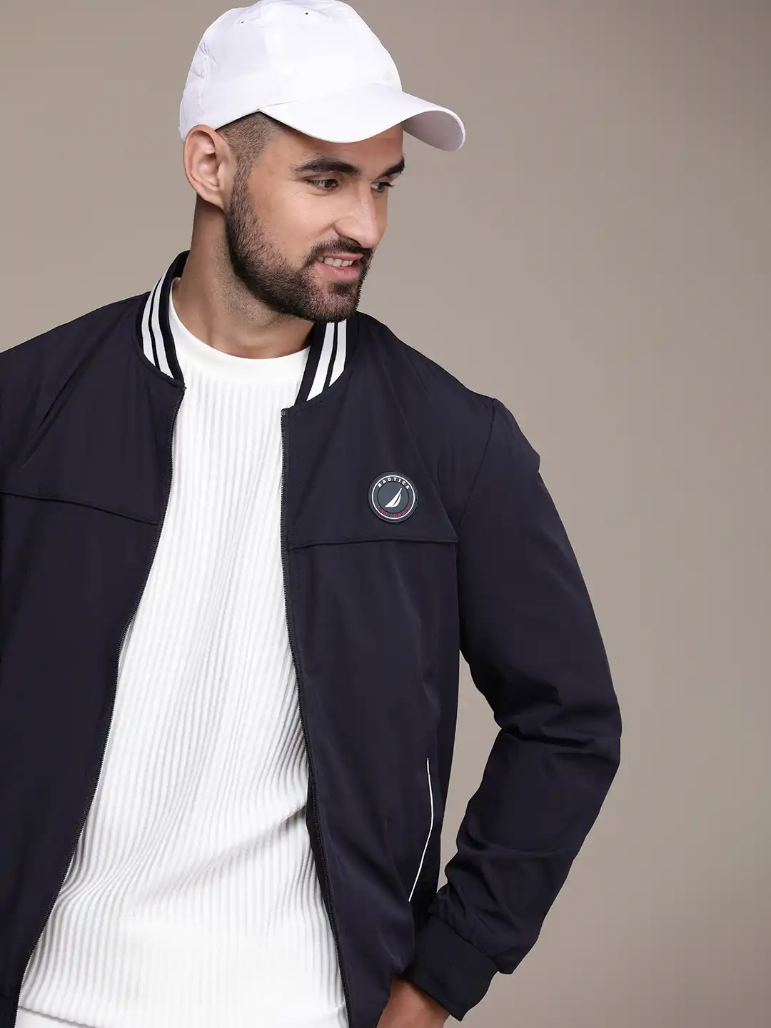 Buy Nautica Men Solid Varsity Jacket - Jackets for Men 22928944