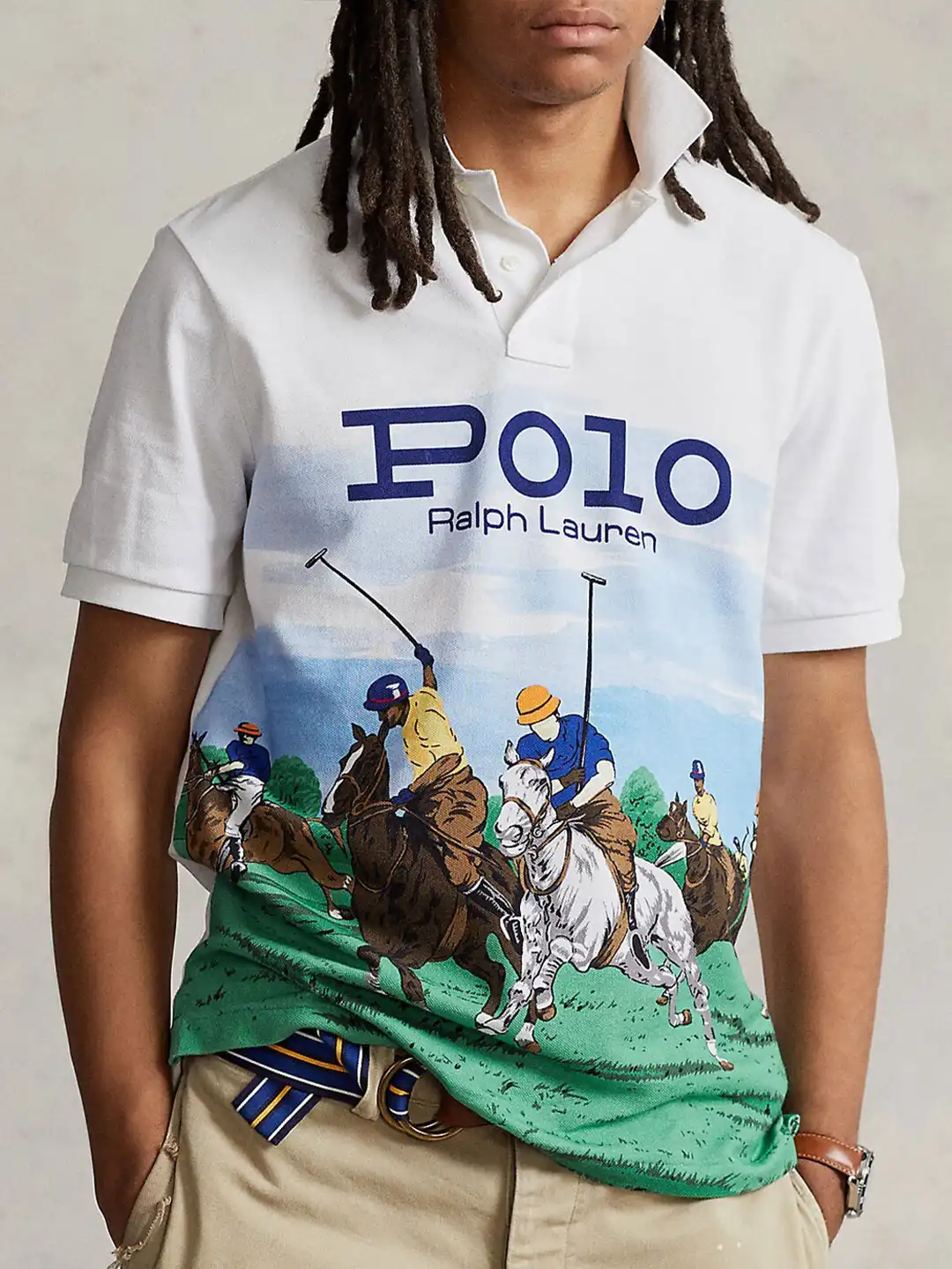 Buy Polo Ralph Lauren Classic Fit Graphic Printed Polo Collar