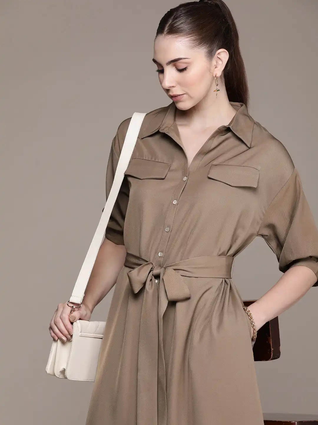 fcuk shirt dress FRENCH CONNECTION Patti Faux Leather Shirt Dress SZ 2