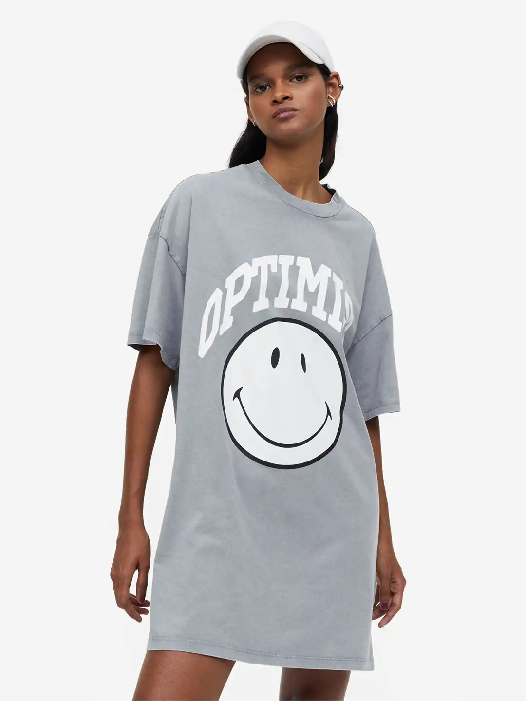 grey t shirt dress h&m T-shirt dress