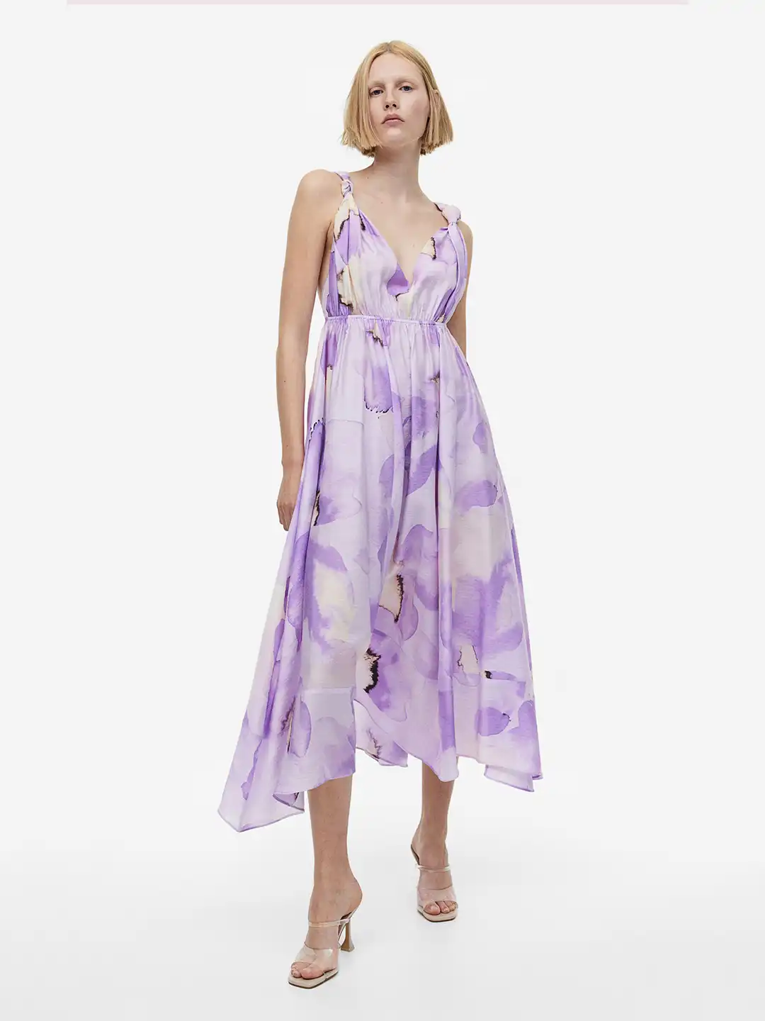 Buy H&M Lyocell-Blend Midi Dress - Dresses for Women 23253394 | Myntra