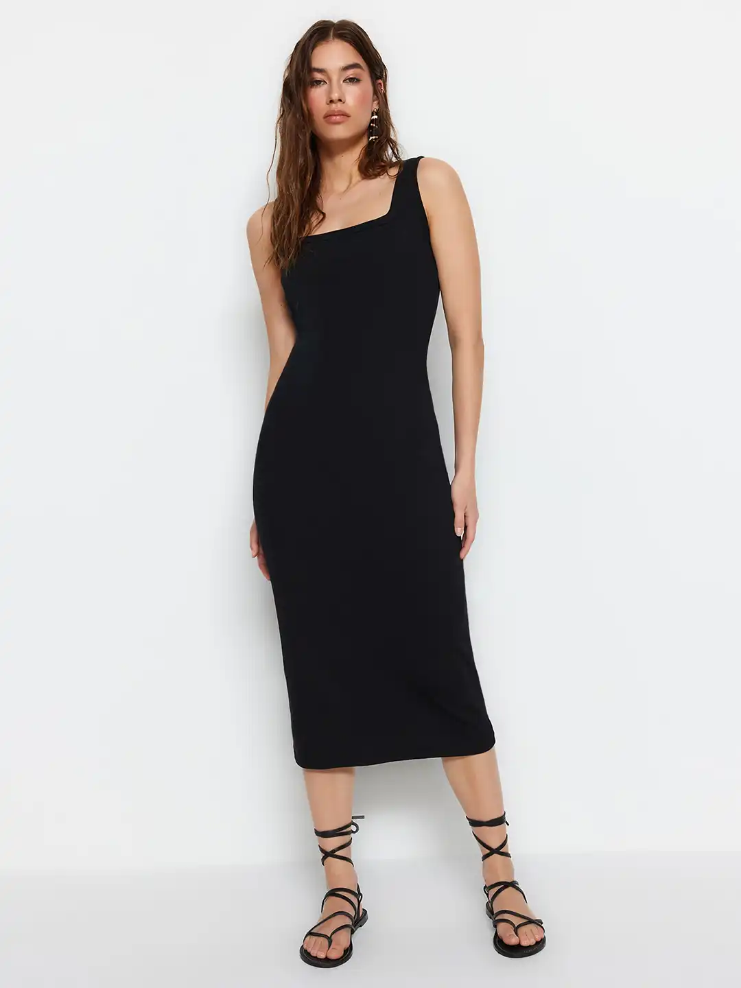 Buy Trendyol Square Neck Bodycon Midi Dress - Dresses for Women 23284430 |  Myntra