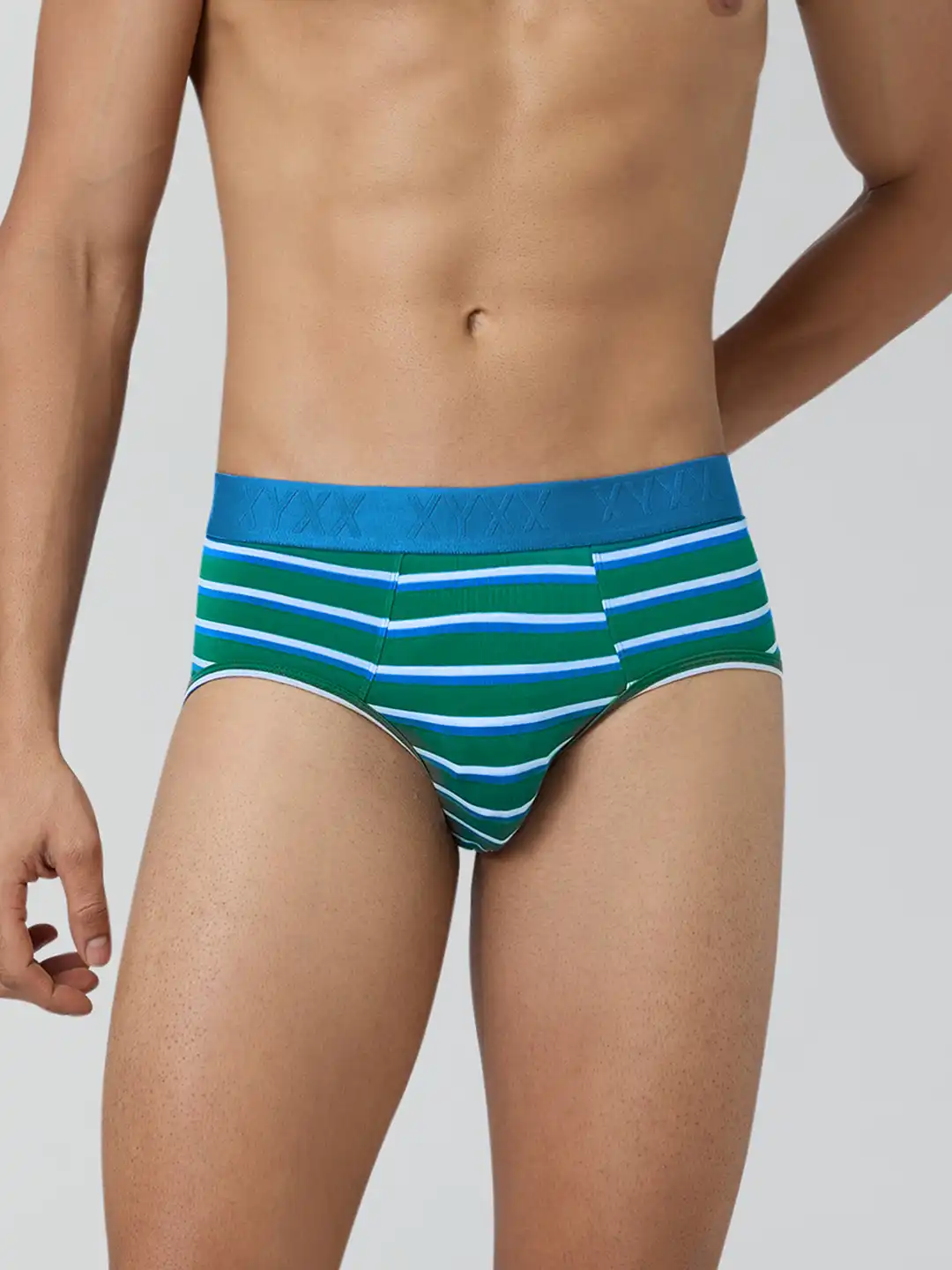 Buy XYXX Men Striped Ultra Soft Basic Linea Briefs XYBRF149