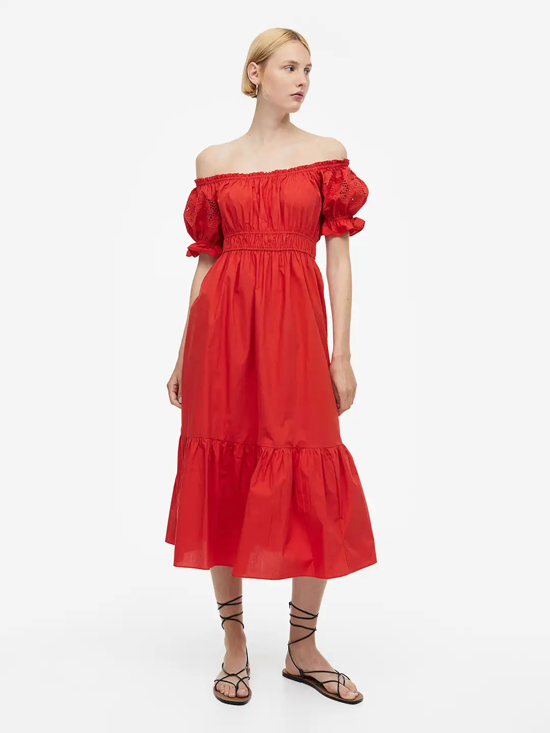 h&m red cotton dress Red Cotton Corduroy Dress for kids