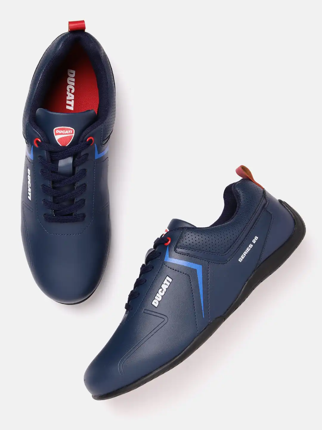 Buy Ducati Men Perforated Round-Toe Sneakers - Casual Shoes for