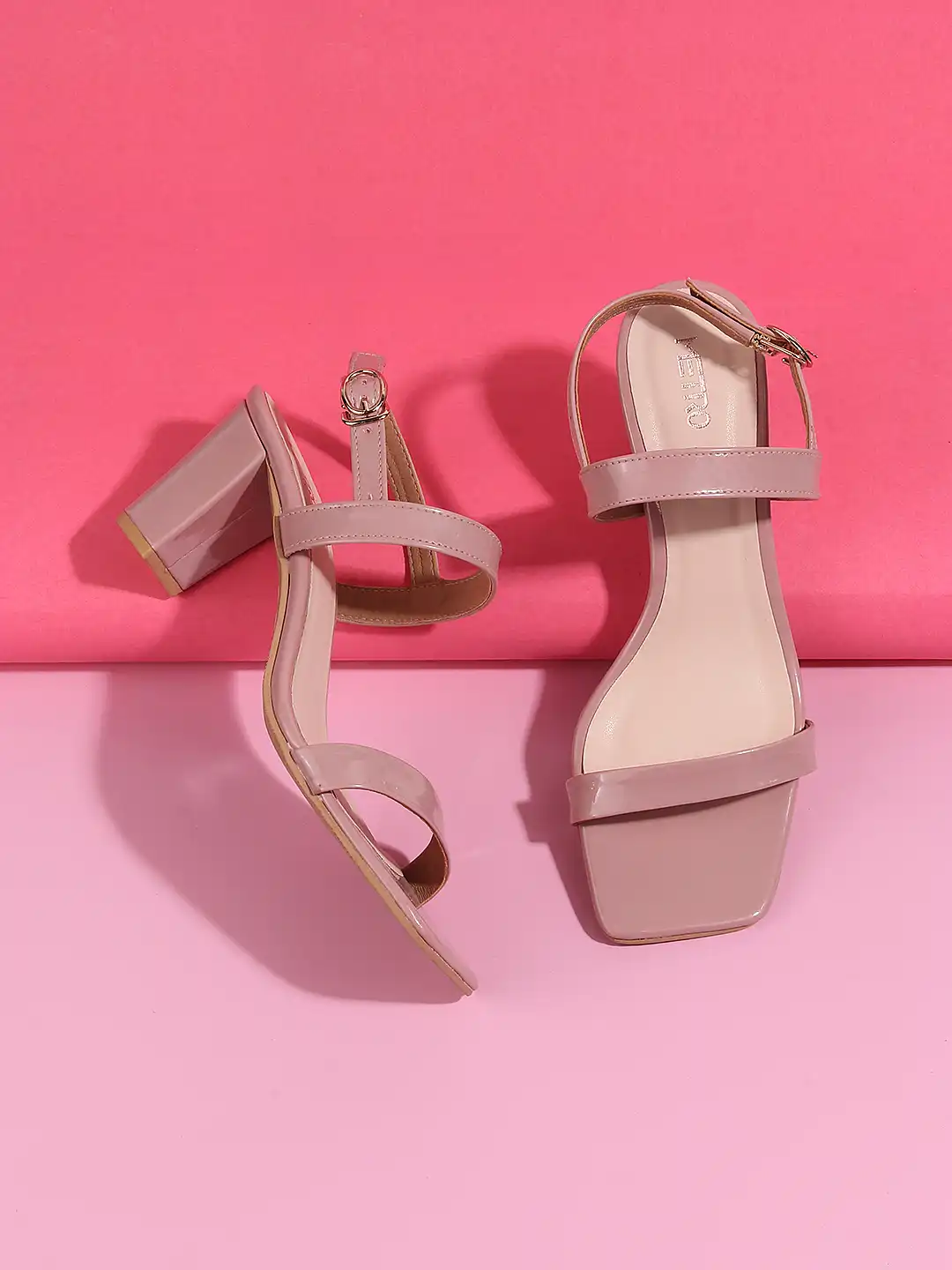 Buy Metro Open Toe Block Heels With Backstrap - Heels for Women