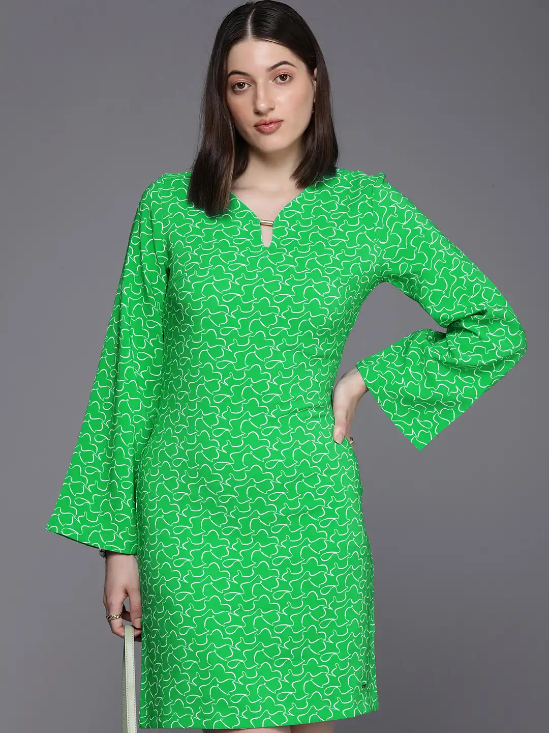Buy Allen Solly Woman Print Keyhole Neck Flared Sleeve Bodycon Mini Dress - Dresses for Women 23689720 | Myntra Buy Allen Solly Woman Print Keyhole Neck Flared Sleeve Bodycon Mini Dress - Dresses for Women 23689720 | Myntra