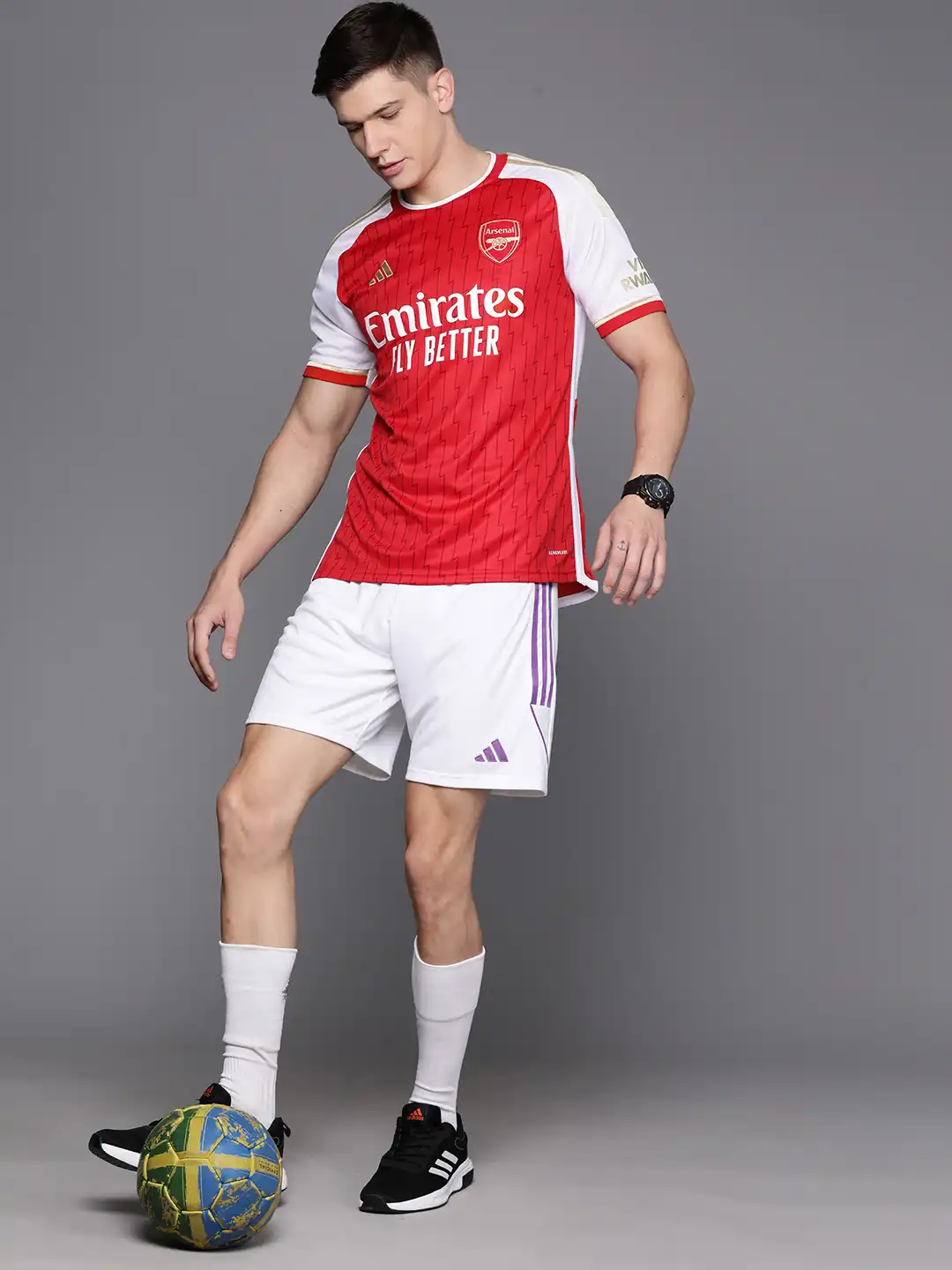 A.F.C. Gunners Arsenal サッカーシャツ 赤/白 Buy ADIDAS Men Arsenal Football Club H Printed Aeroready T-shirt
