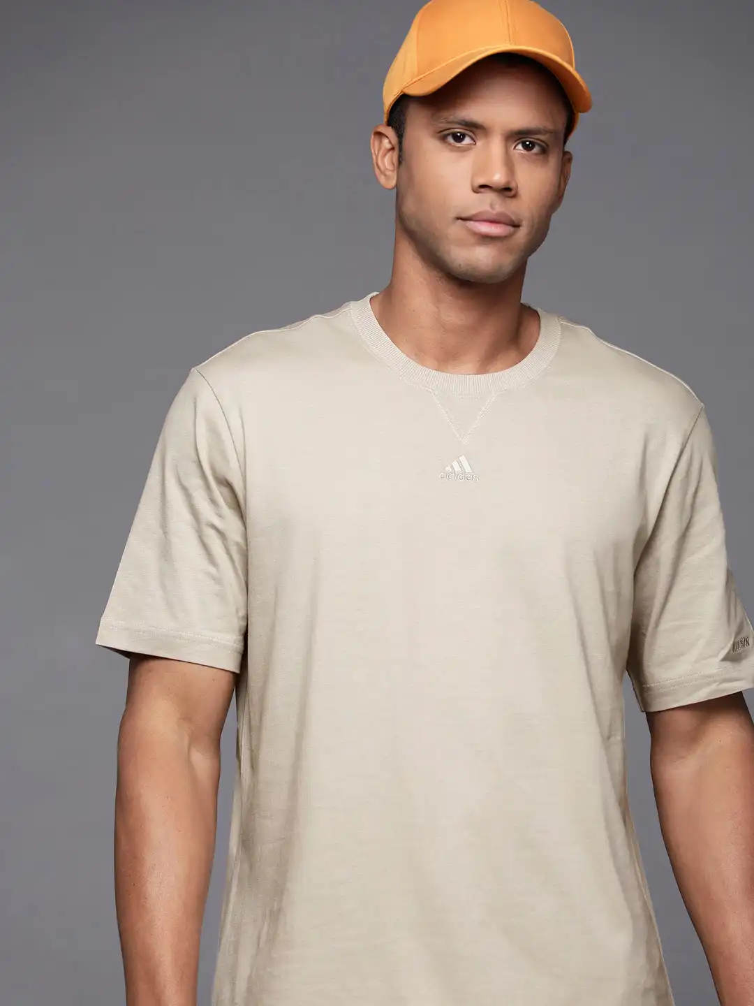 Buy ADIDAS Men All SZN Brand Logo Detail Pure Cotton Oversized T