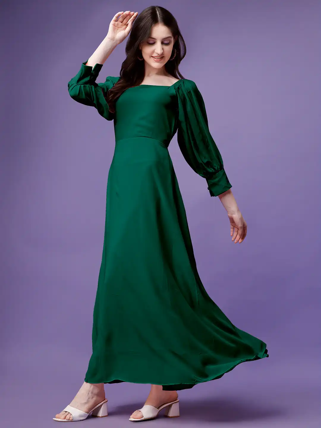 Buy Femvy Georgette Square Neck Puff Sleeves Maxi Dress - Dresses for Women 23715740 | Myntra Buy Femvy Georgette Square Neck Puff Sleeves Maxi Dress - Dresses for Women 23715740 | Myntra