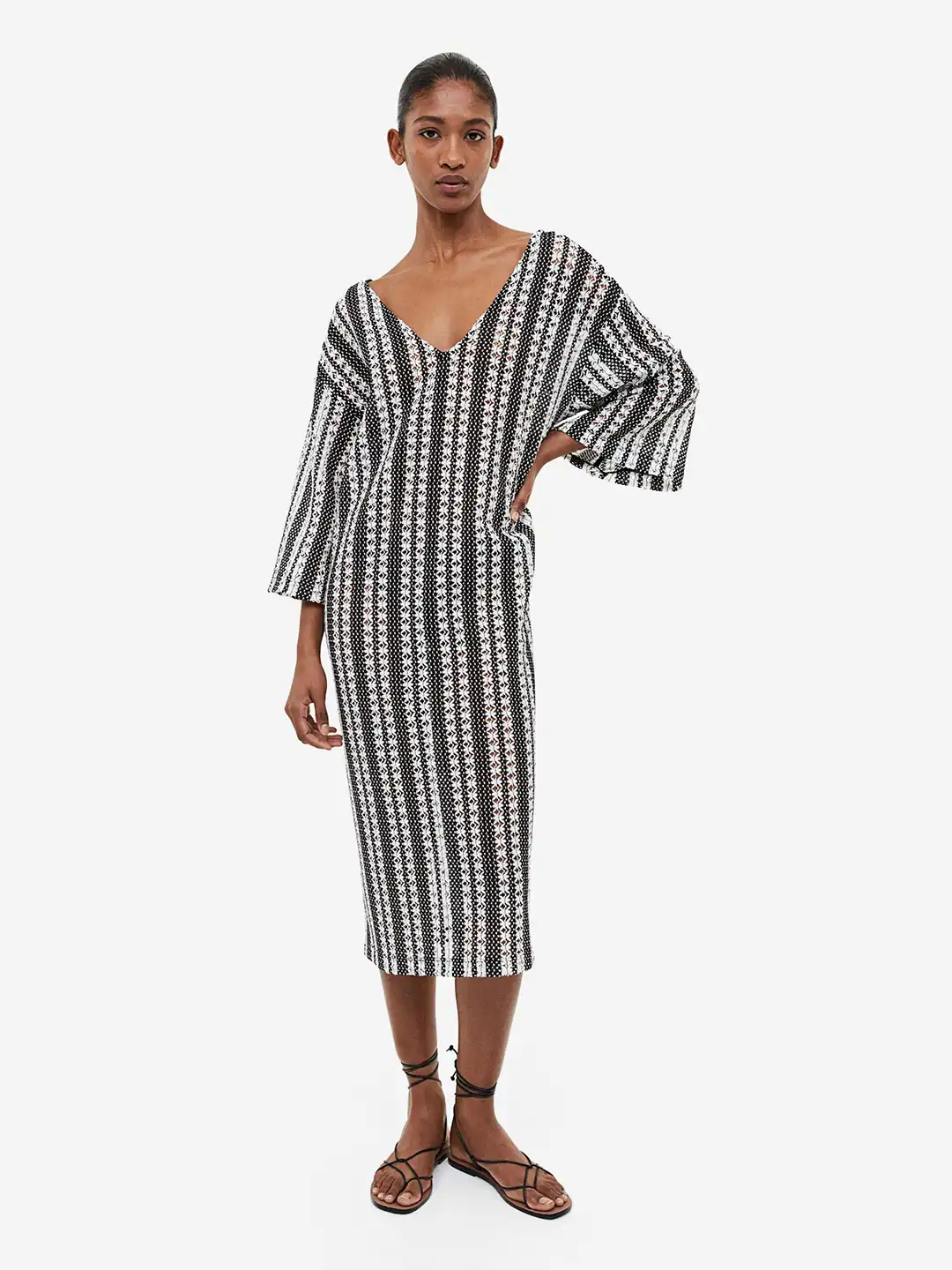 nude knit dress Suki Knit Maxi Dress With Flowers - Nude main image 0