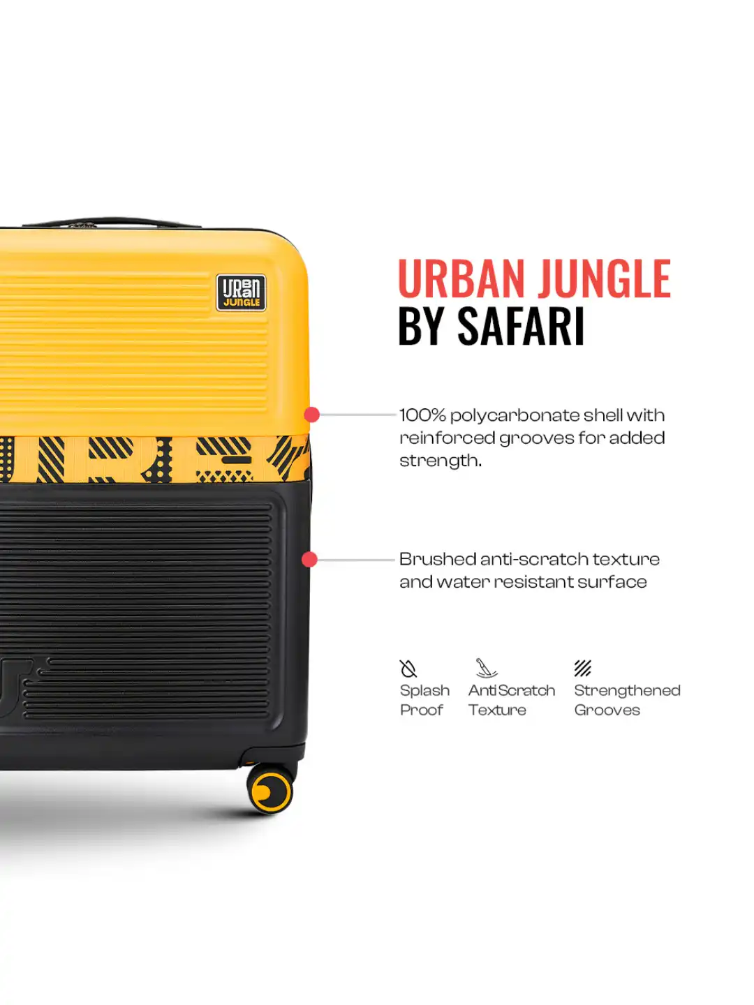 Buy Urban Jungle By Safari Set Of 2 Hardside Trolley Polycarboante