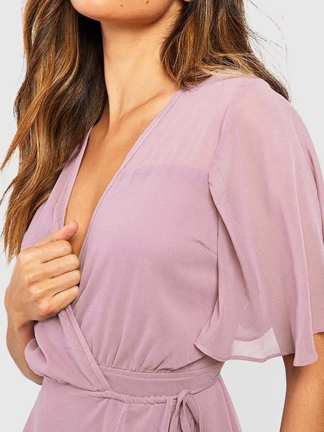 Buy Boohoo Wrap Style Front Slit Flared Sleeves Maxi Dress - Dresses for Women 23755334 | Myntra Buy Boohoo Wrap Style Front Slit Flared Sleeves Maxi Dress - Dresses for Women 23755334 | Myntra