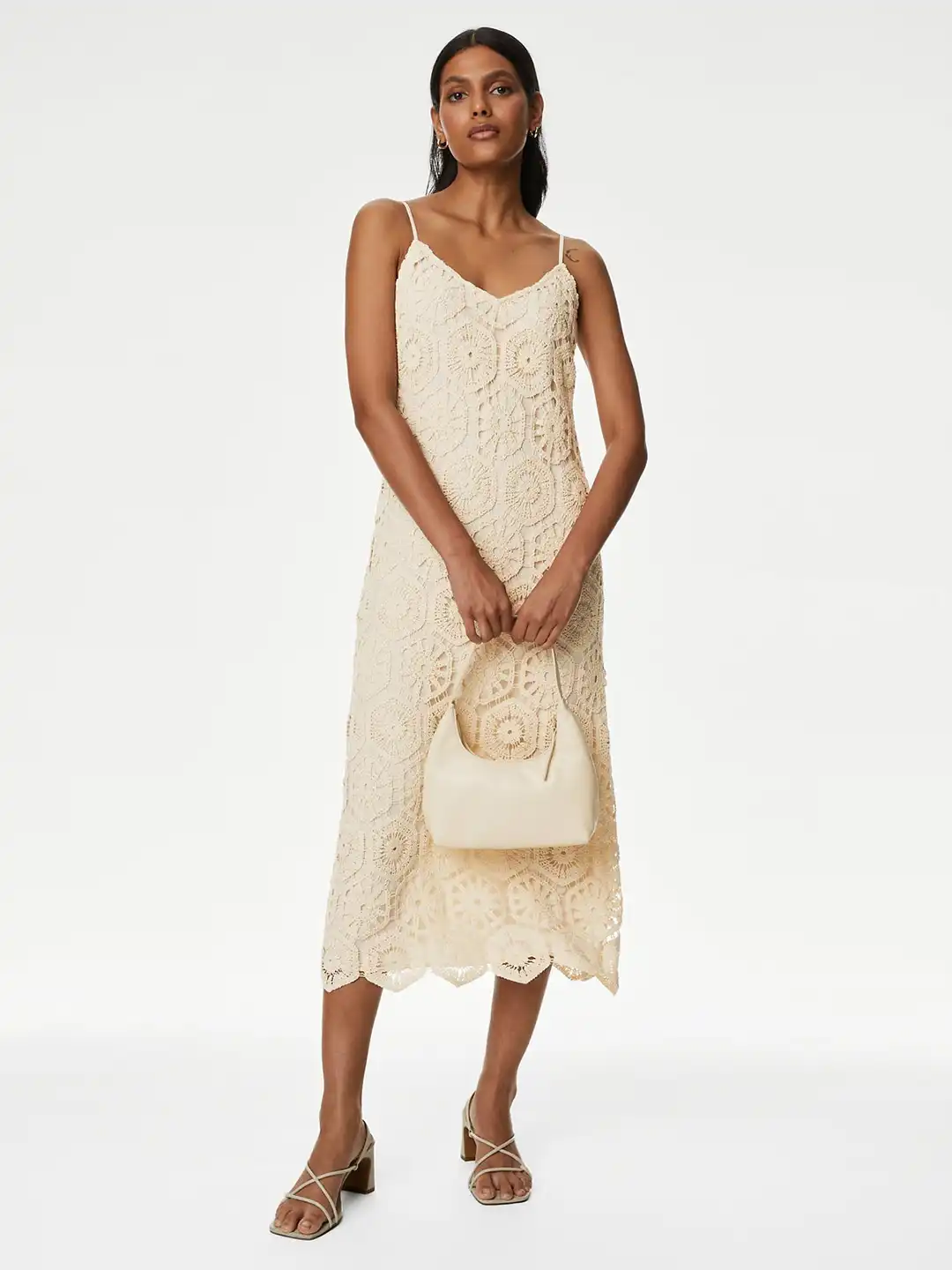 marks and spencer crochet dress Marks & Spencer's take on the crochet dress trend is so chic