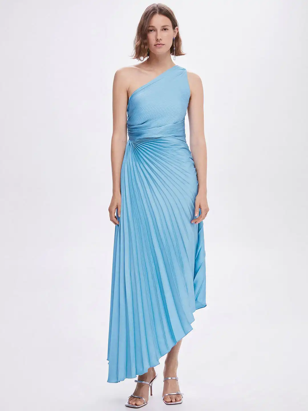 blue and white striped maxi dress Stripe while the knit fabric Size:62 Khloe Kardashian shows off because