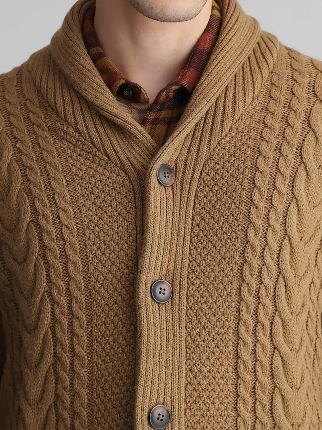 Buy Jack & Jones Cable Knit Acrylic Cardigan - Sweaters for Men