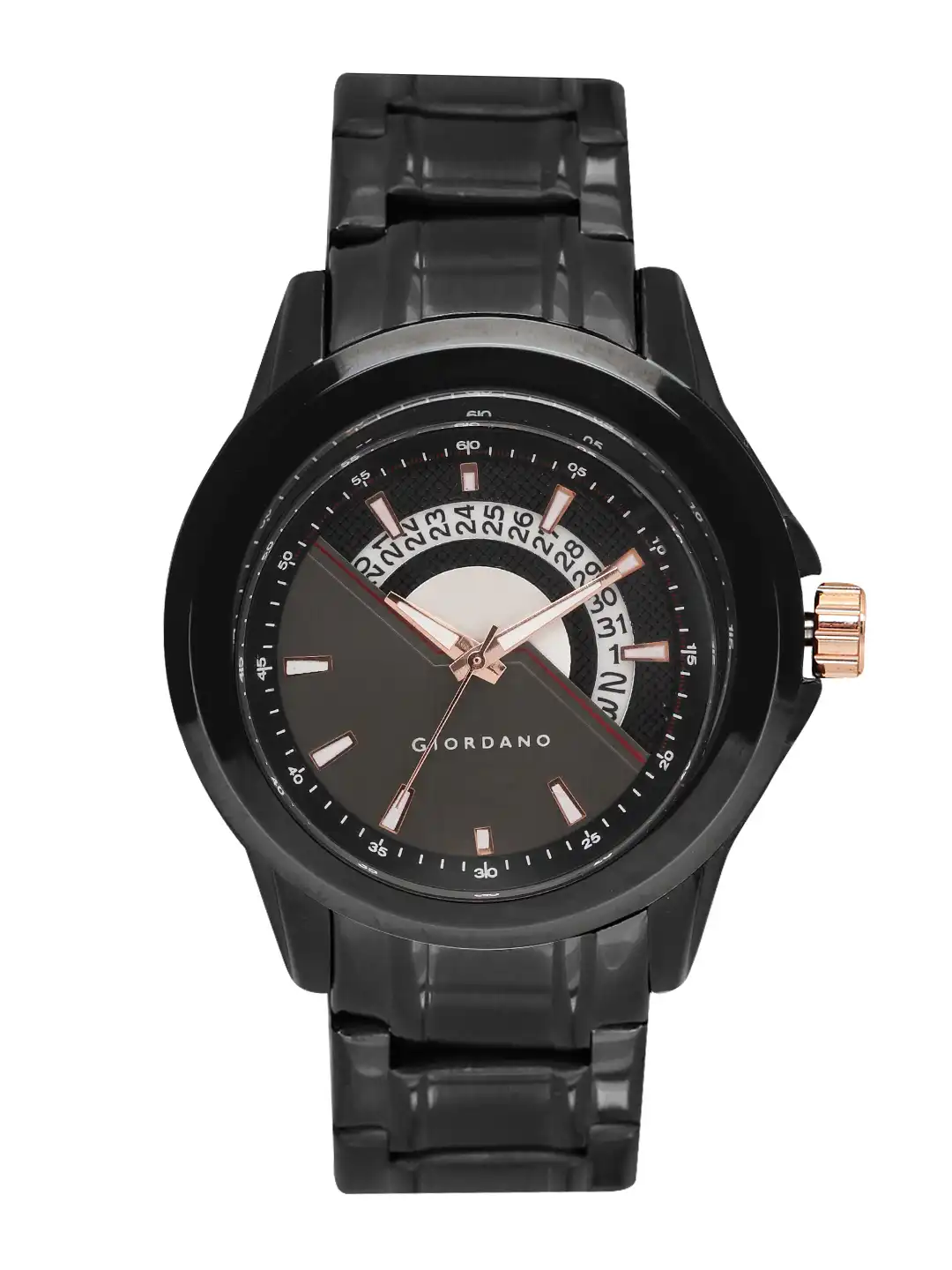 Buy GIORDANO Men Gunmetal-Toned & White Analogue Watch C1057-22