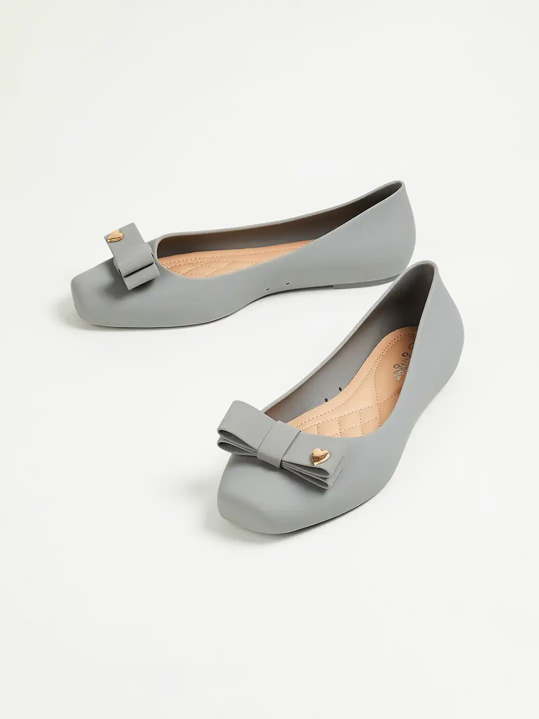 Buy Ginger by Lifestyle Square Toe Rubber Ballerinas - Flats for