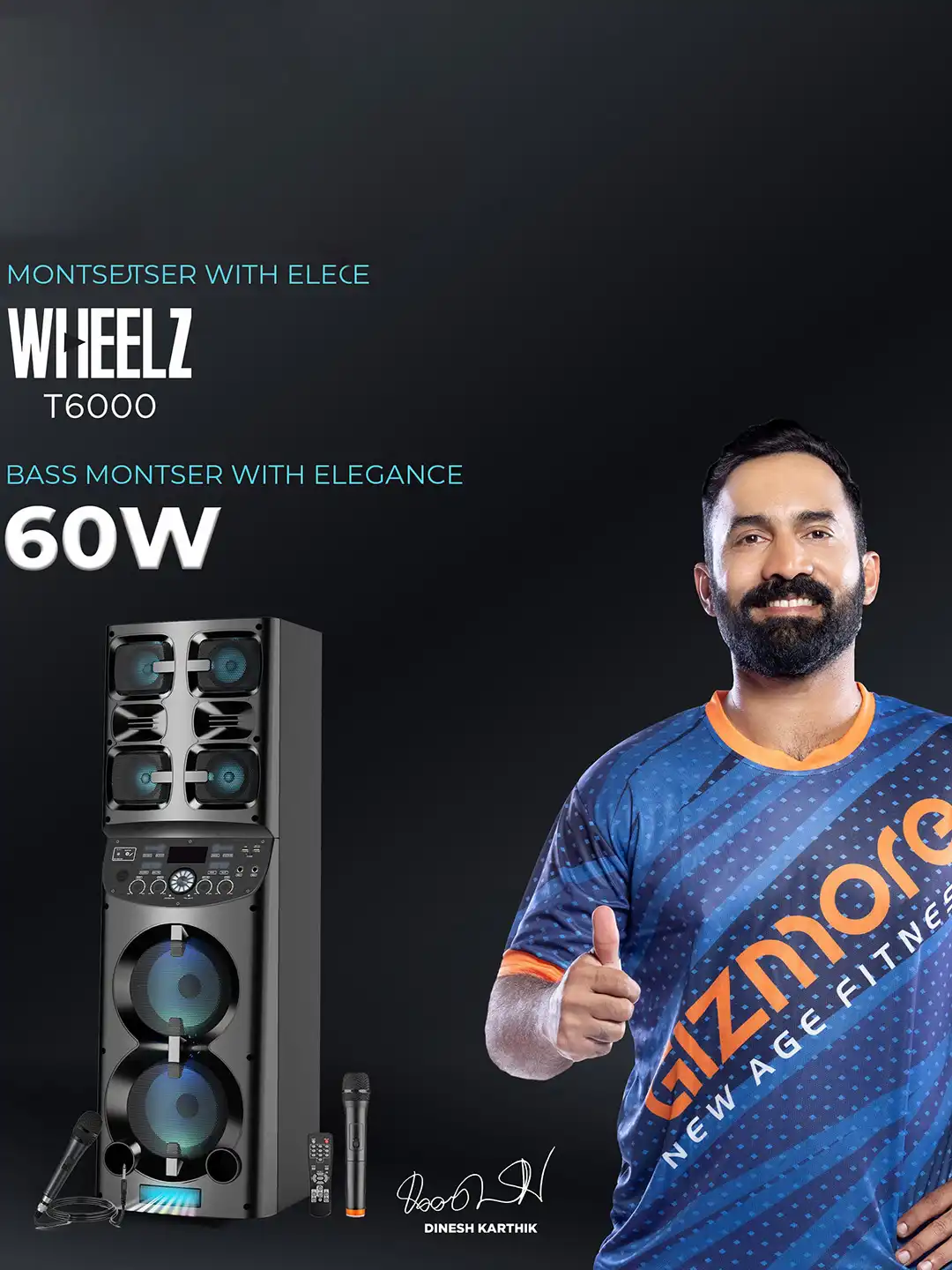 Buy GIZMORE T6000 60 W Bluetooth Tower Speaker - Speakers for