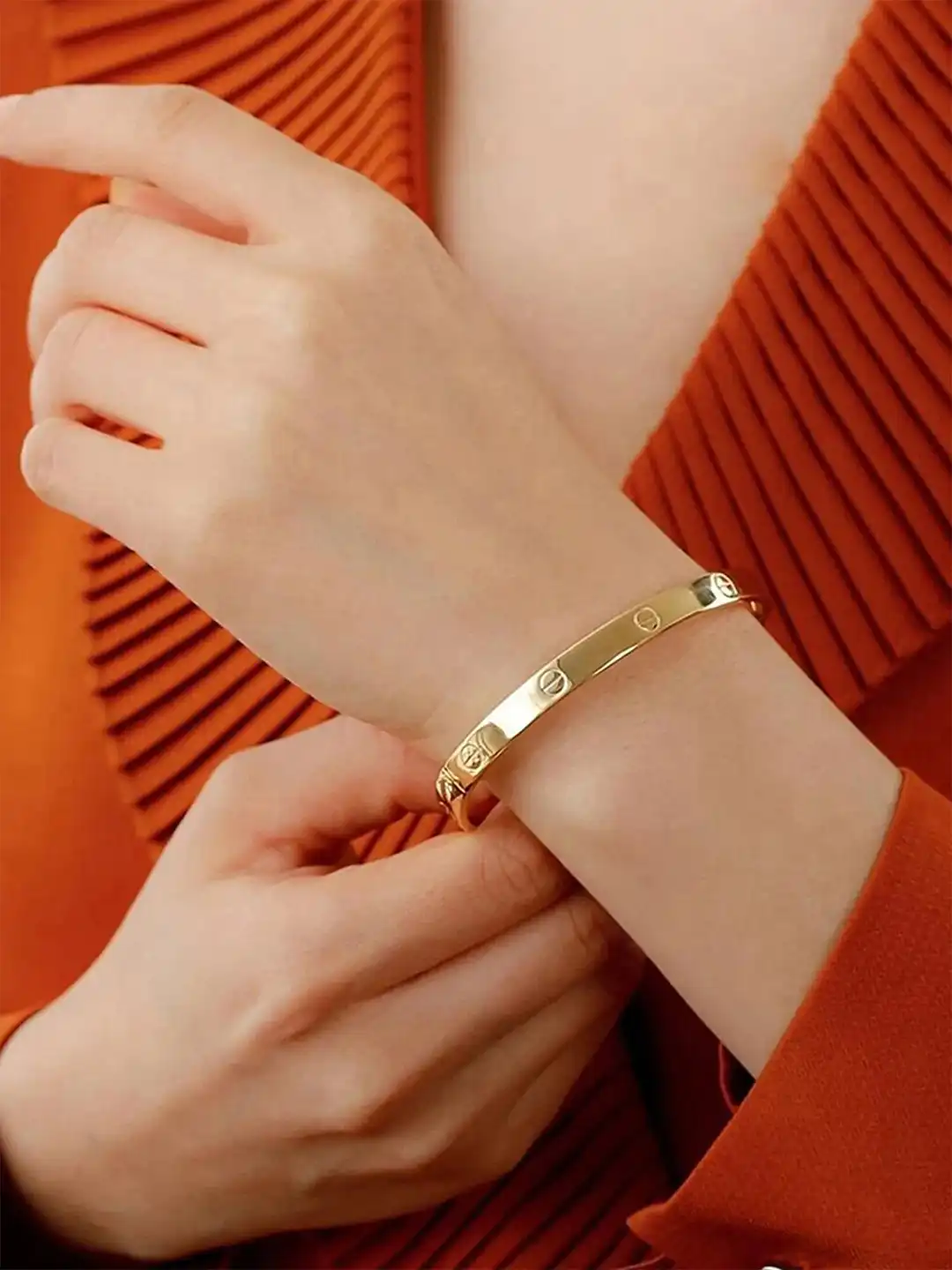 Buy Jewels Galaxy Gold-Plated Kada Bracelet - Bracelet for Women