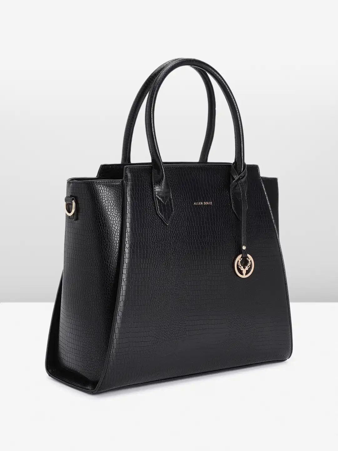 Buy Allen Solly Crocodile Textured PU Laptop Handheld Bag with