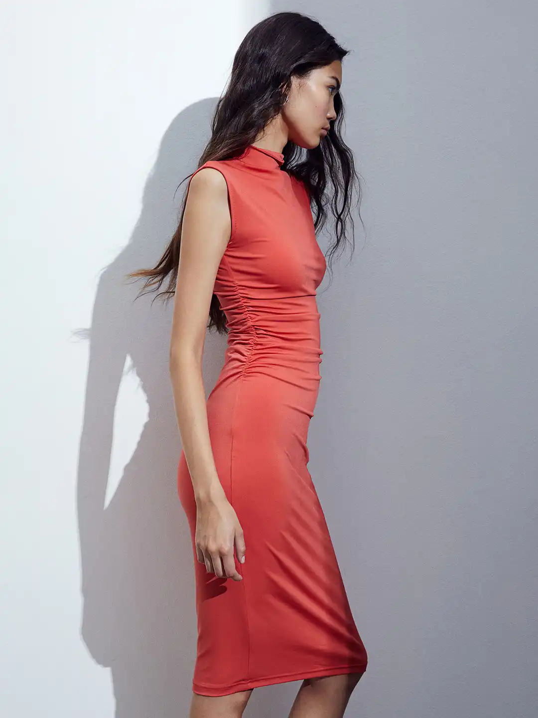 h&m red bodycon dress Buy Gathered - Dresses for Women 24432298 LADIES-SUITING BOUQUETYZ Tall Skinny Black TULLE COLOR:Plumberry wide shoulder straps and