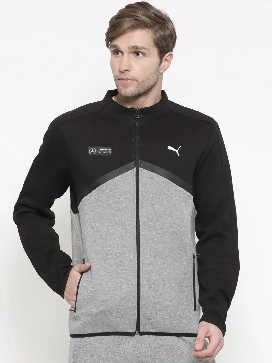 Buy PUMA Motorsport Black & Grey Mercedes AMG Petronas T7 Sweat
