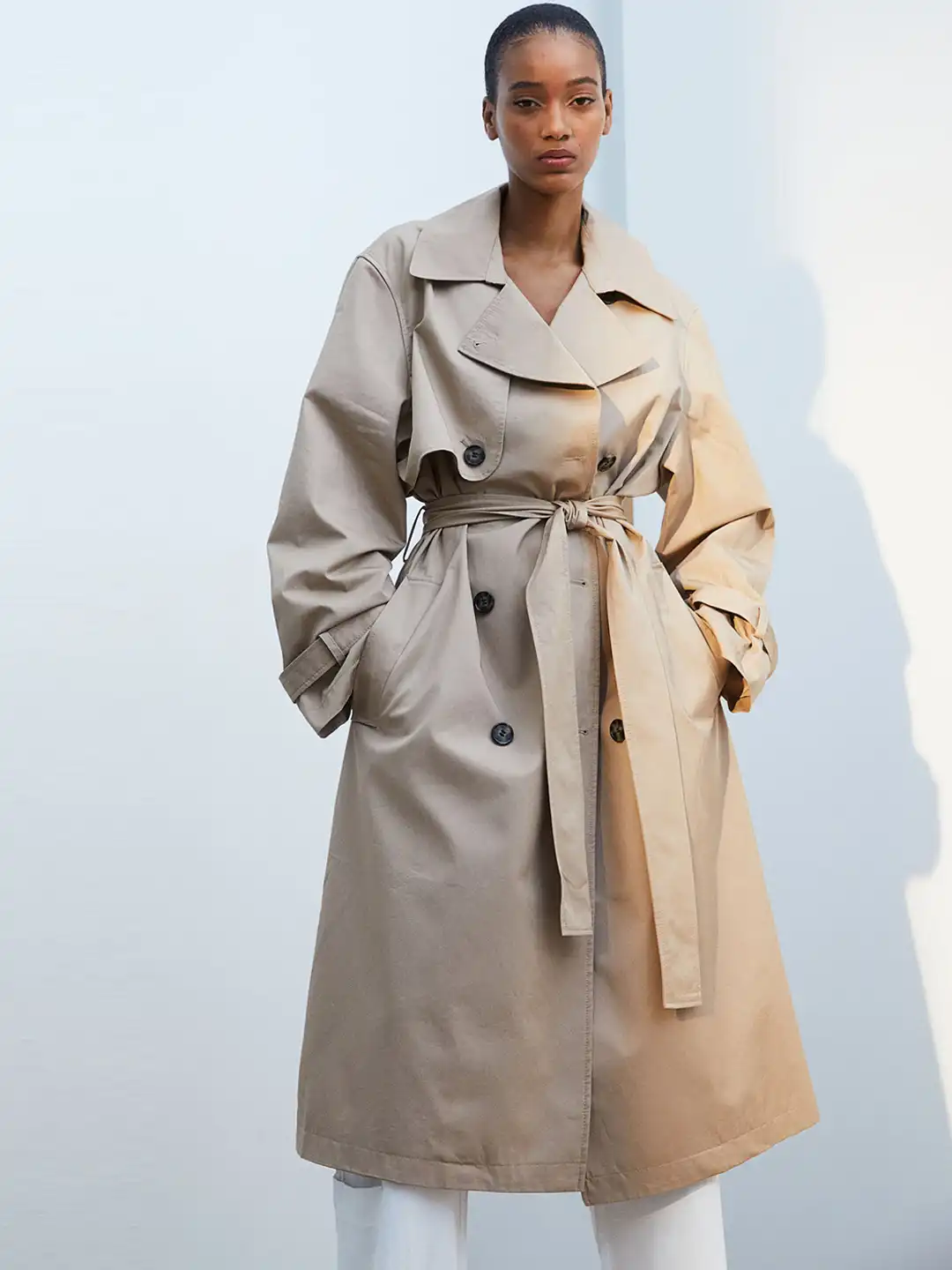 Buy H&M Cotton Twill Trenchcoat - Coats for Women 24520474 | Myntra