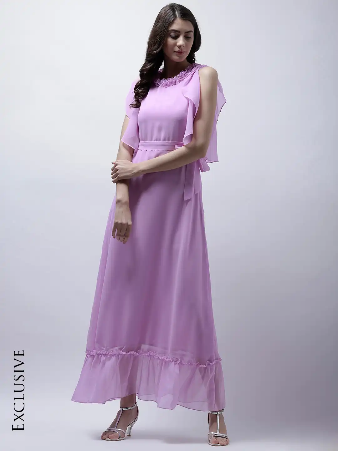 Buy Athena Women Lavender Solid Fit & Flare Dress - Dresses for Women  2452824 | Myntra