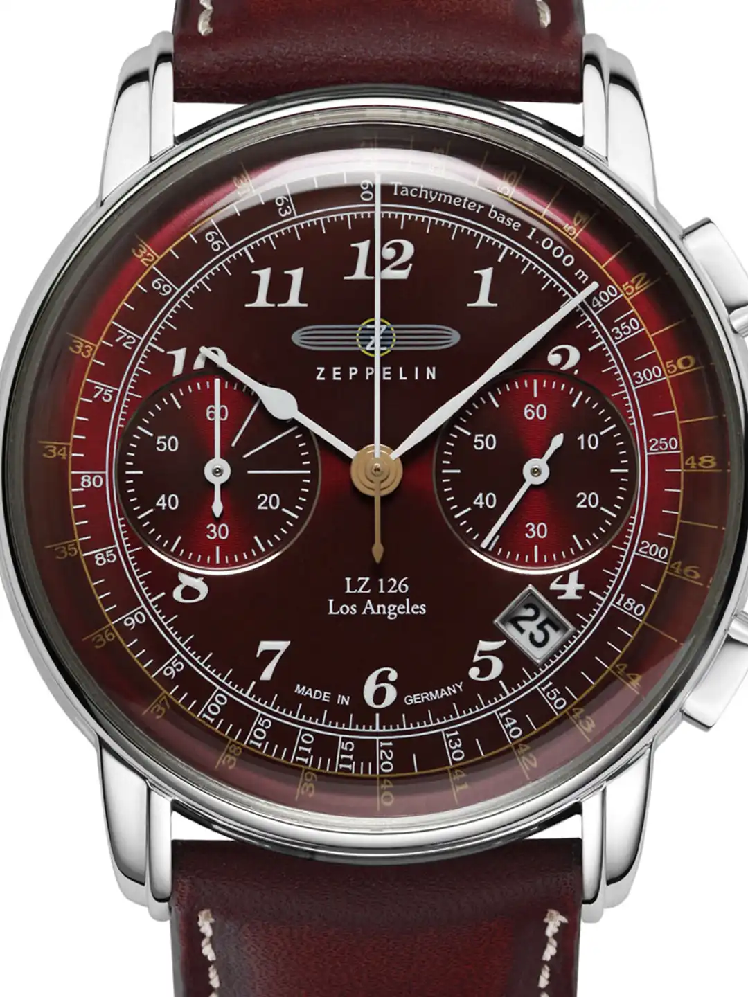 Buy ZEPPELIN Men Red Dial & Red Leather Straps Analogue Watch