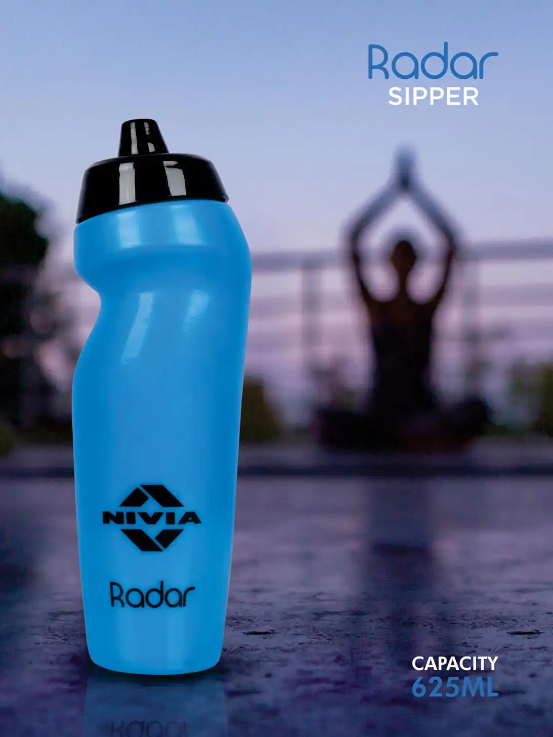 Buy NIVIA Radar Blue Brand Logo Plastic Spill Proof Sipper - 625ml