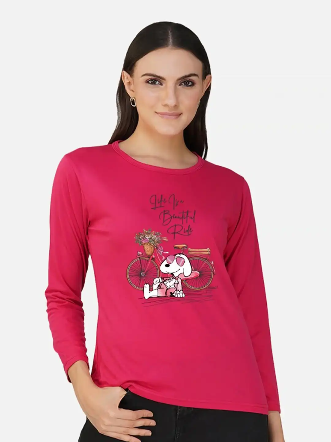 Buy CHOZI Pack Of 2 Graphic Printed Long Sleeves Cotton T-shirt