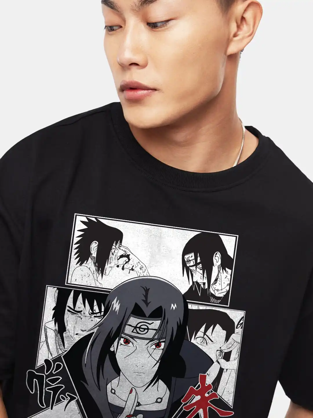 Buy Crazymonk Naruto Itachi Anime Printed Drop-Shoulder Sleeves