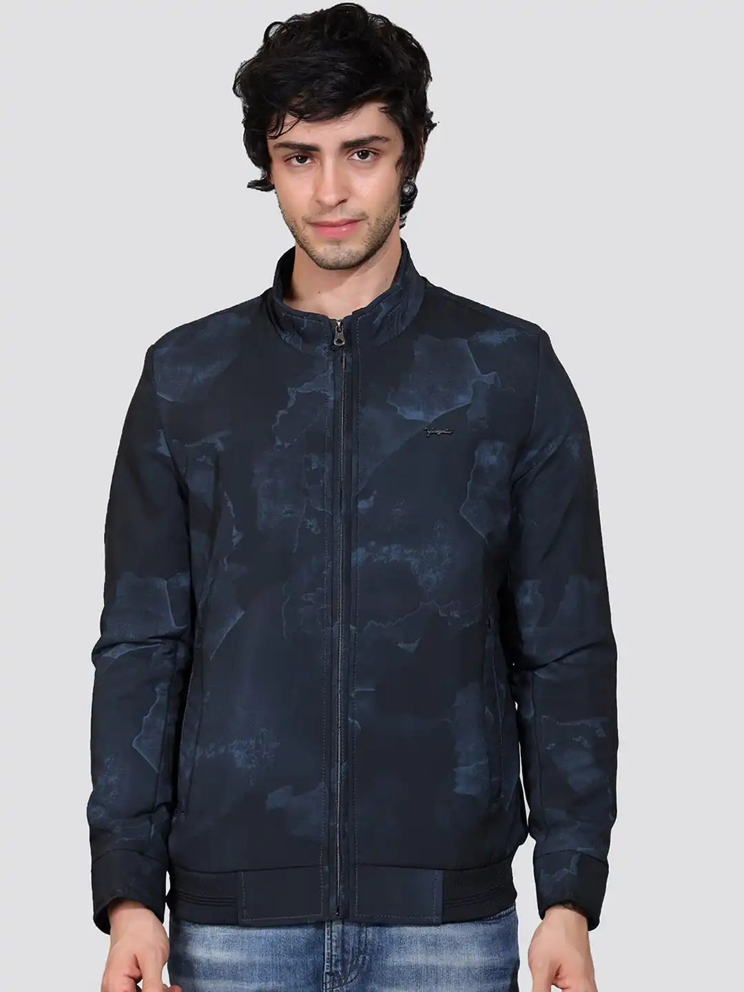mens navy camouflage jacket