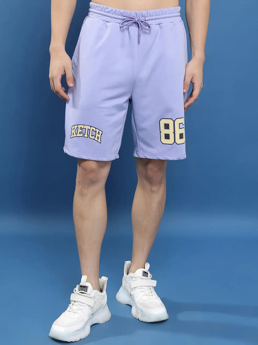 Buy KETCH Men Typography Printed Mid Rise Shorts - Shorts for Men