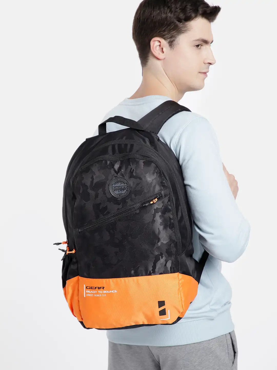 Accent Bag／Hypalon black × orange Buy Gear Unisex Bounce 2 Colourblocked Backpack - Backpacks for