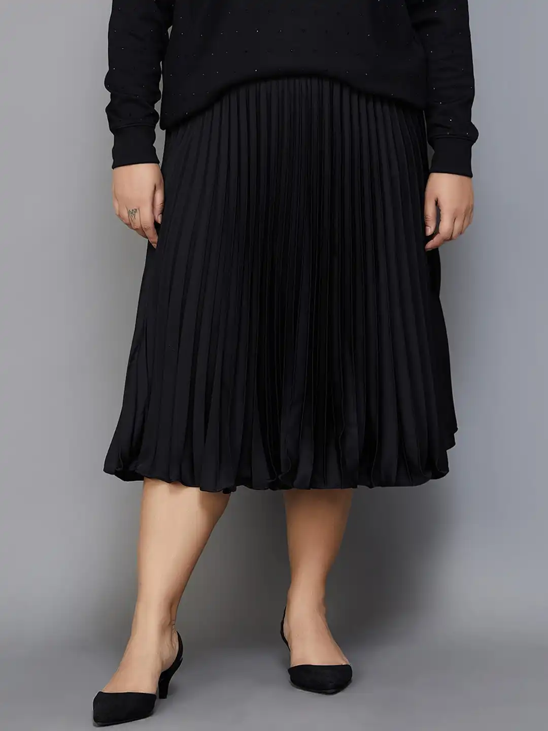 Buy Nexus by Lifestyle Plus Size A-Line Accordion Pleated Skirt