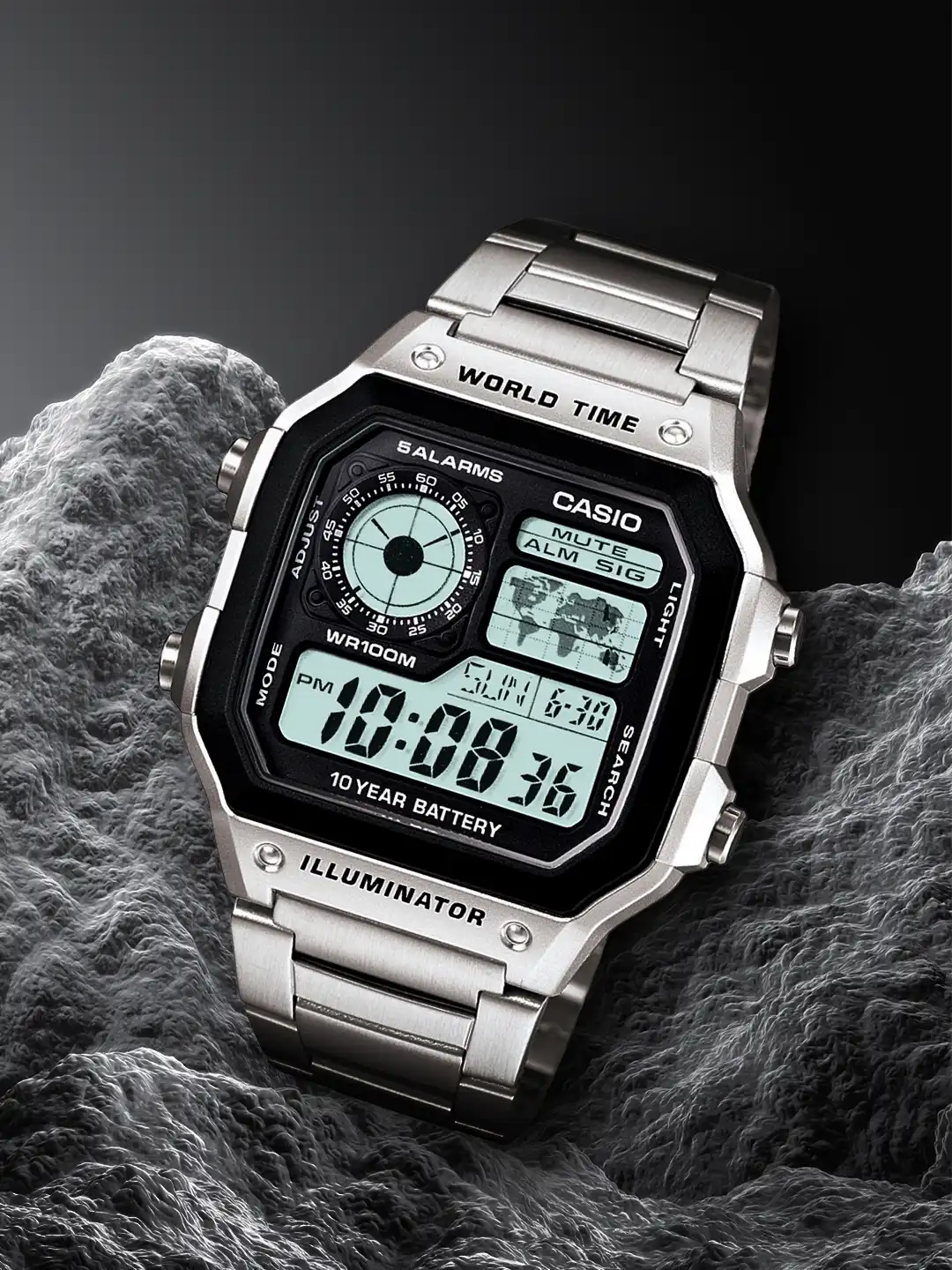 CASIO デジタルウォッチ ステンレス ef58f3b6-ecdb-481b-b5c8-