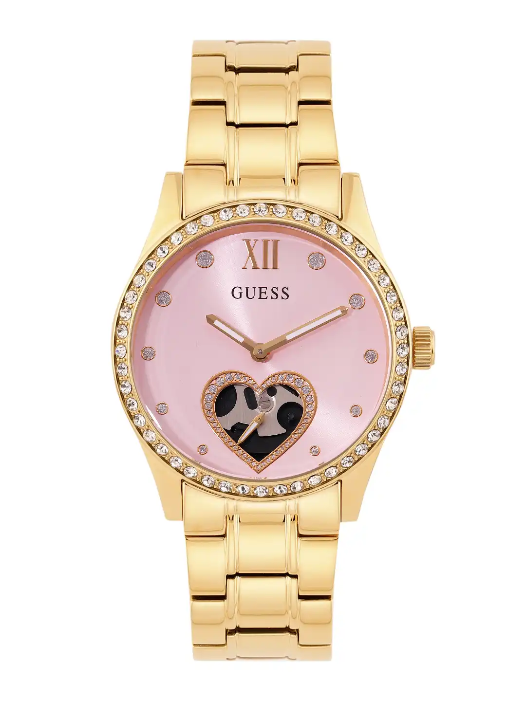 pink watch for ladies guess