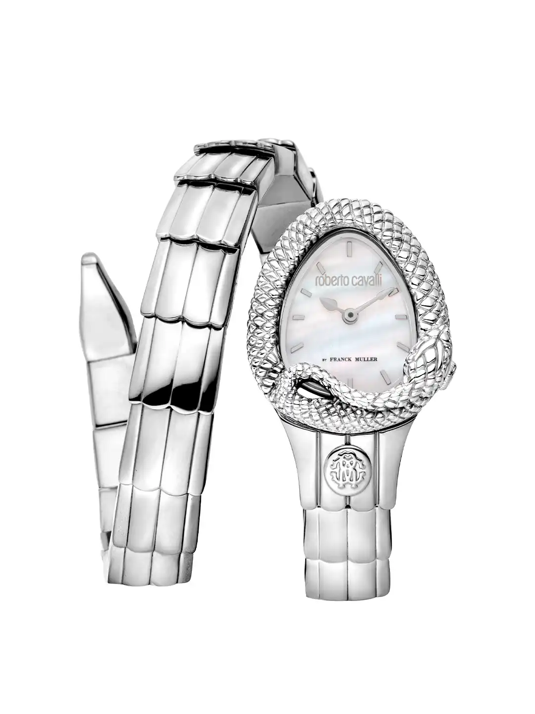 Buy Roberto Cavalli by Franck Muller Women White Embellished Dial