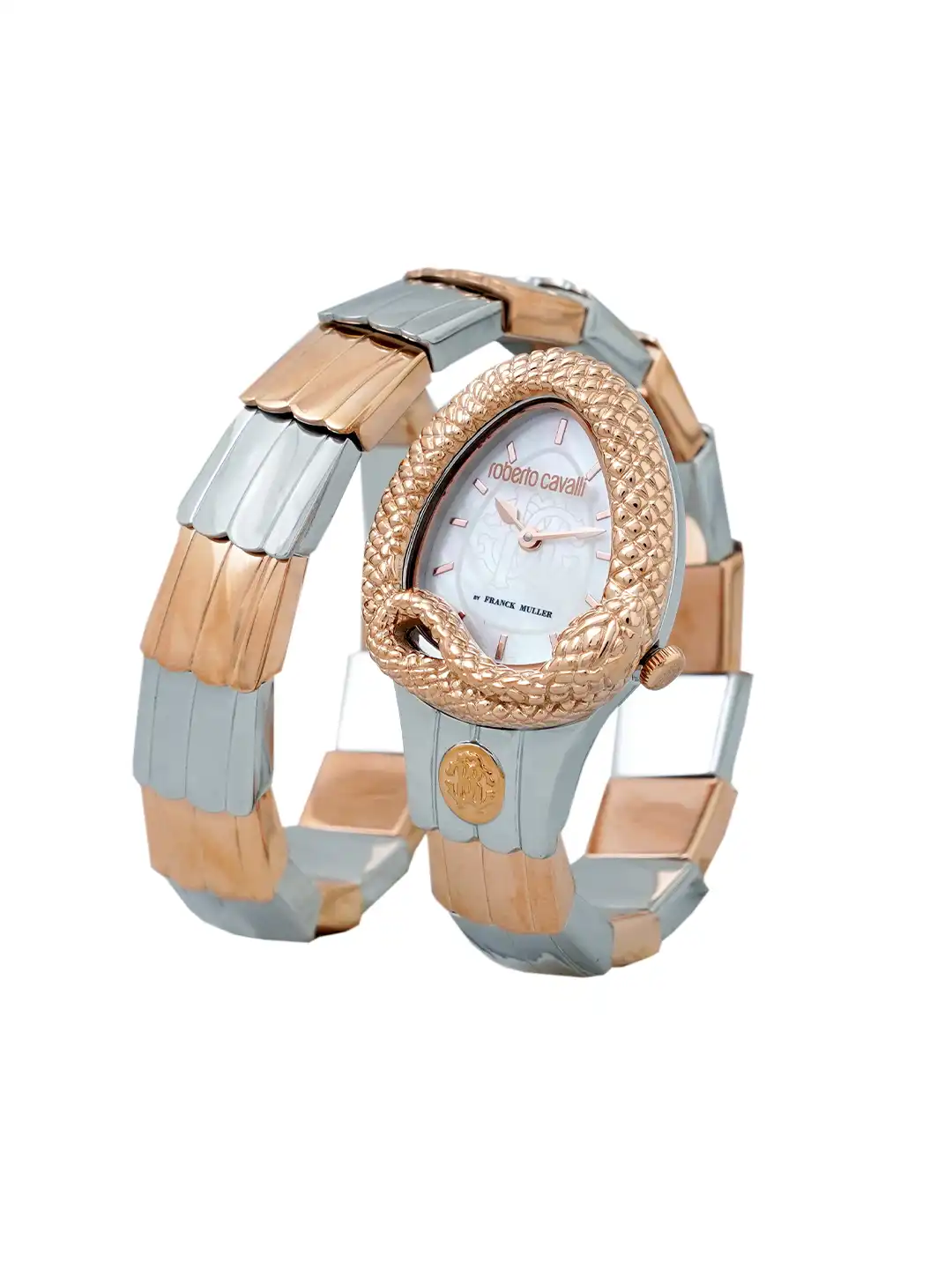 Buy Roberto Cavalli by Franck Muller Women White Embellished Dial