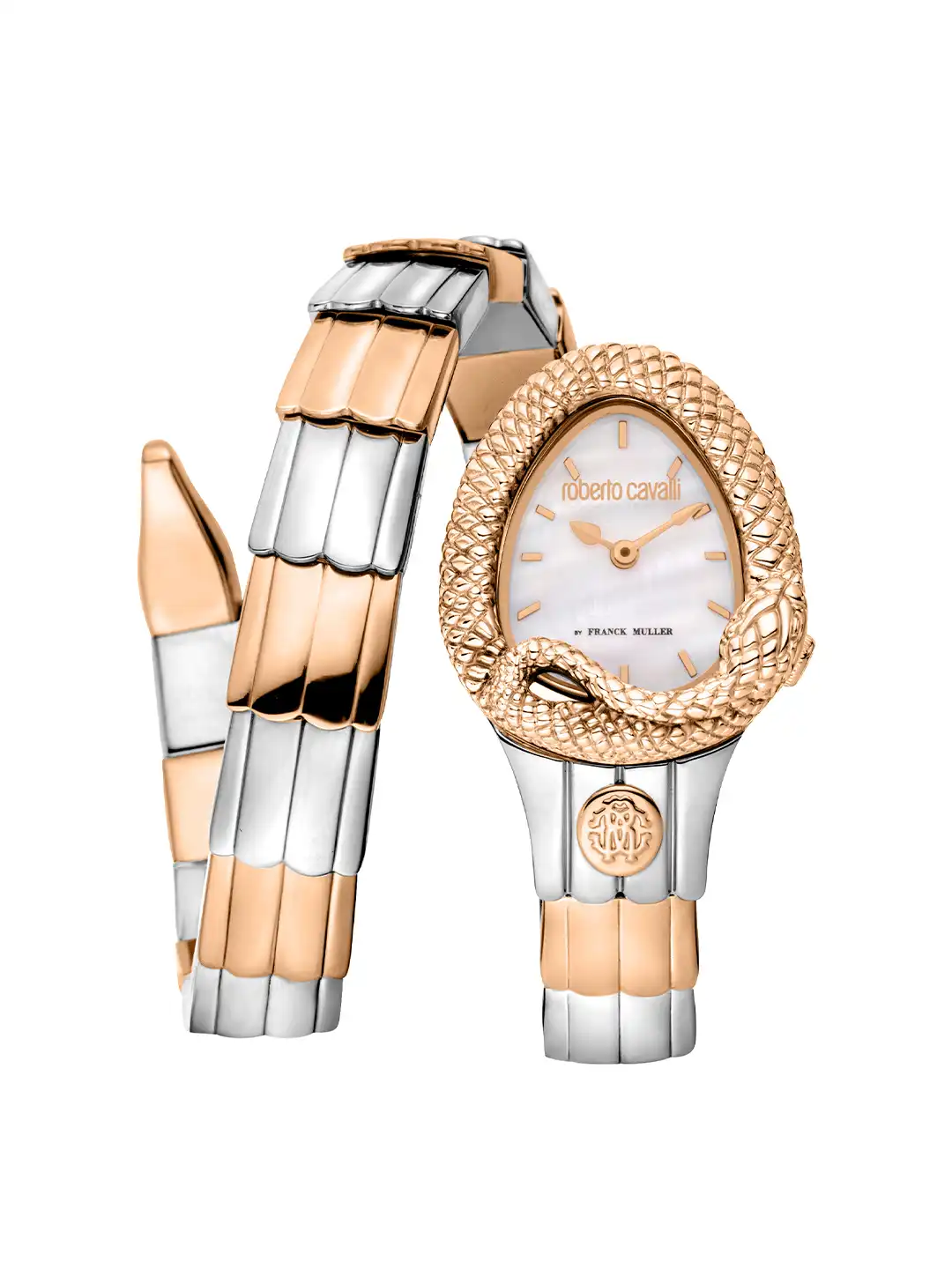 Buy Roberto Cavalli by Franck Muller Women White Embellished Dial