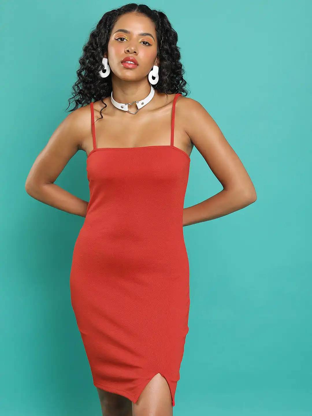 spaghetti strap red bodycon dress Buy Tokyo Talkies Shoulder Straps - Dresses for Women 25396550 DAYS:30 DAYS The elegant cowl neckline historical dress Missyempire double sculpted slinky