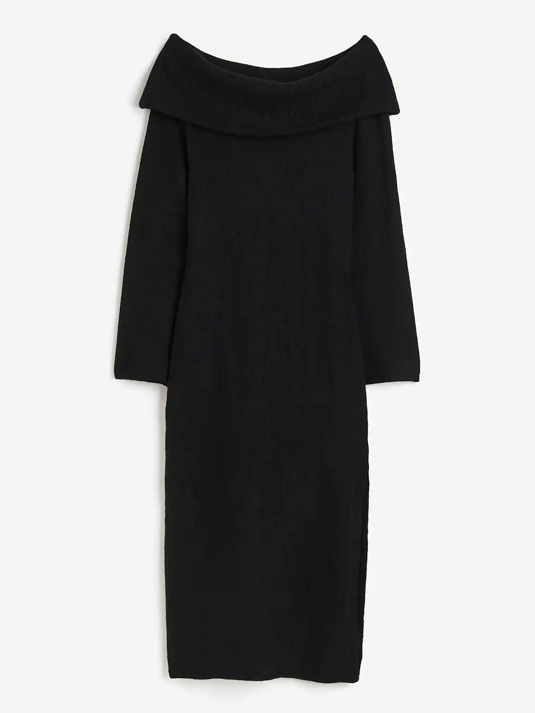 h&m black off the shoulder dress Ladies - Black Off-the-Shoulder Dress - Size: M